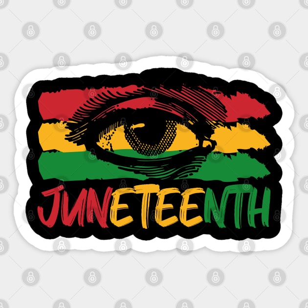 Juneteenth, Third Eye, Black Lives Matter, Black History Sticker by UrbanLifeApparel